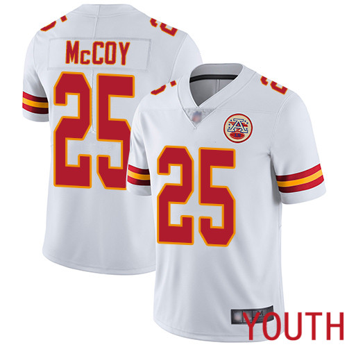 Youth Kansas City Chiefs 25 McCoy LeSean White Vapor Untouchable Limited Player Football Nike NFL Jersey